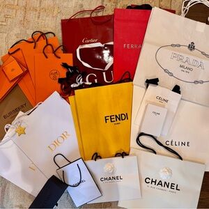 Designer Shopping Bags - set of 20